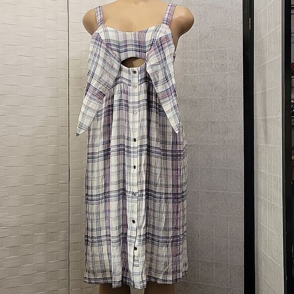 BRAND NEW COCO+JAMIESON GING-HAM  STRAPLESS  CUTOUT DESIGN DETAILS FRONT DRESS - Picture 10 of 15